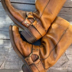 Vintage 1970's Frye Men's Harness Leather Boot